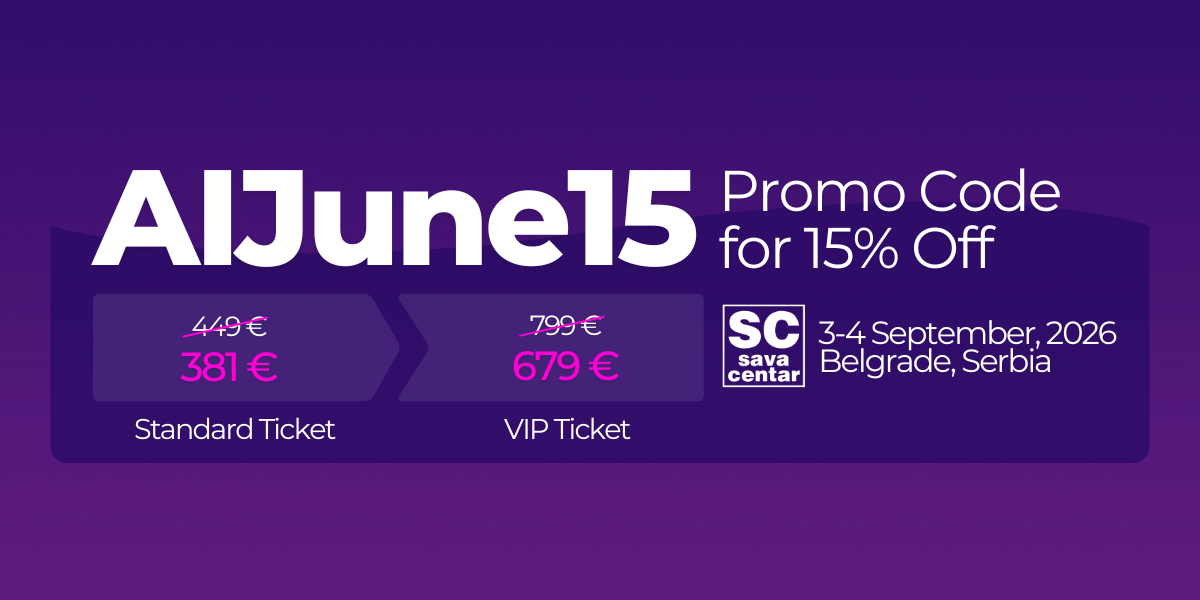 Take advantage of 15% off for AI Tech Summit.